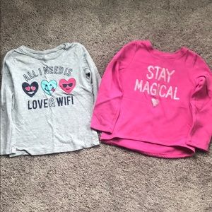Girls 7 Carter’s long sleeve tops